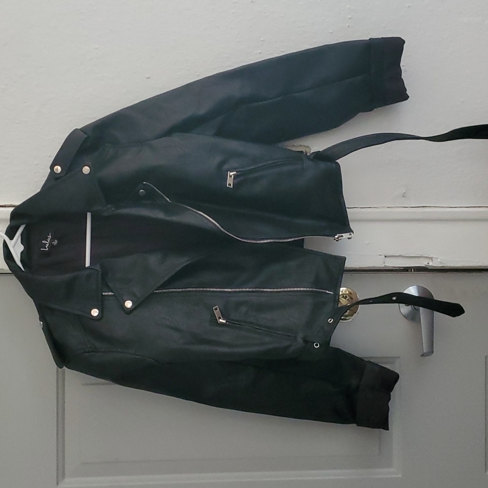 faux leather moto jacket